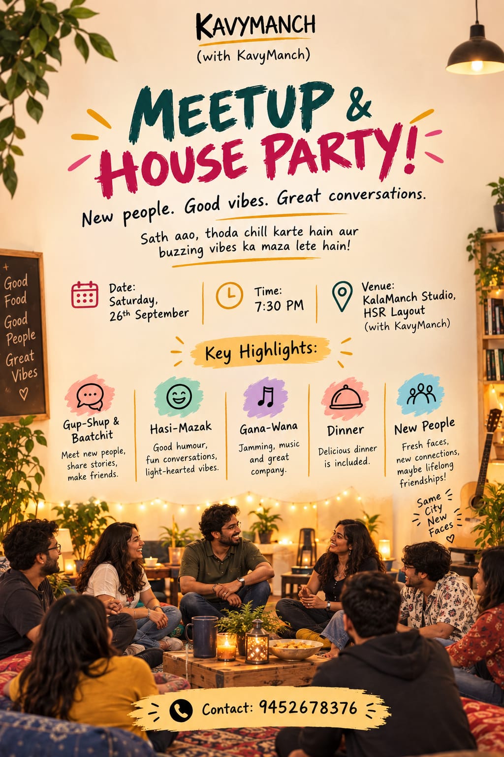 Poster for Artists Meetup & House Party!